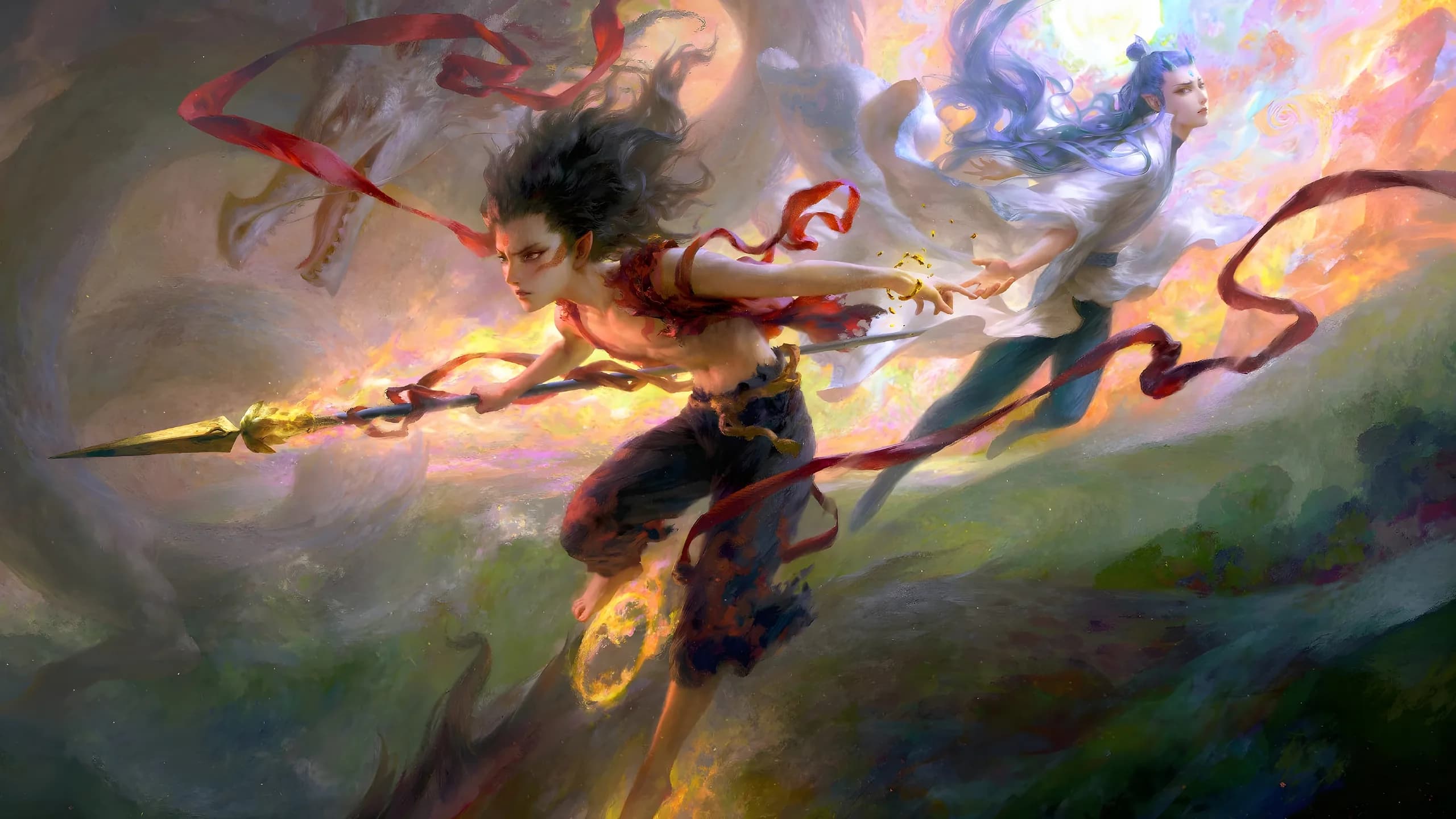 Ne Zha Fire Lotus Scene 03 - Ne Zha 4K desktop wallpaper