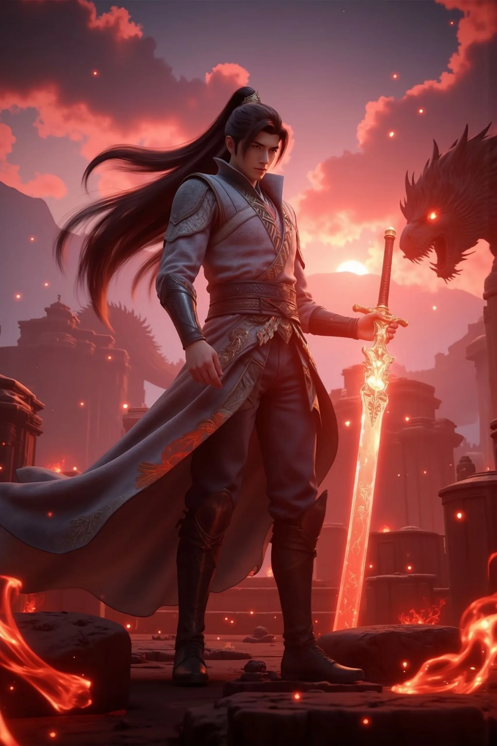 Mortal's Journey Phone Wallpaper - A Record of a Mortal's Journey to Immortality 6K phone wallpaper
