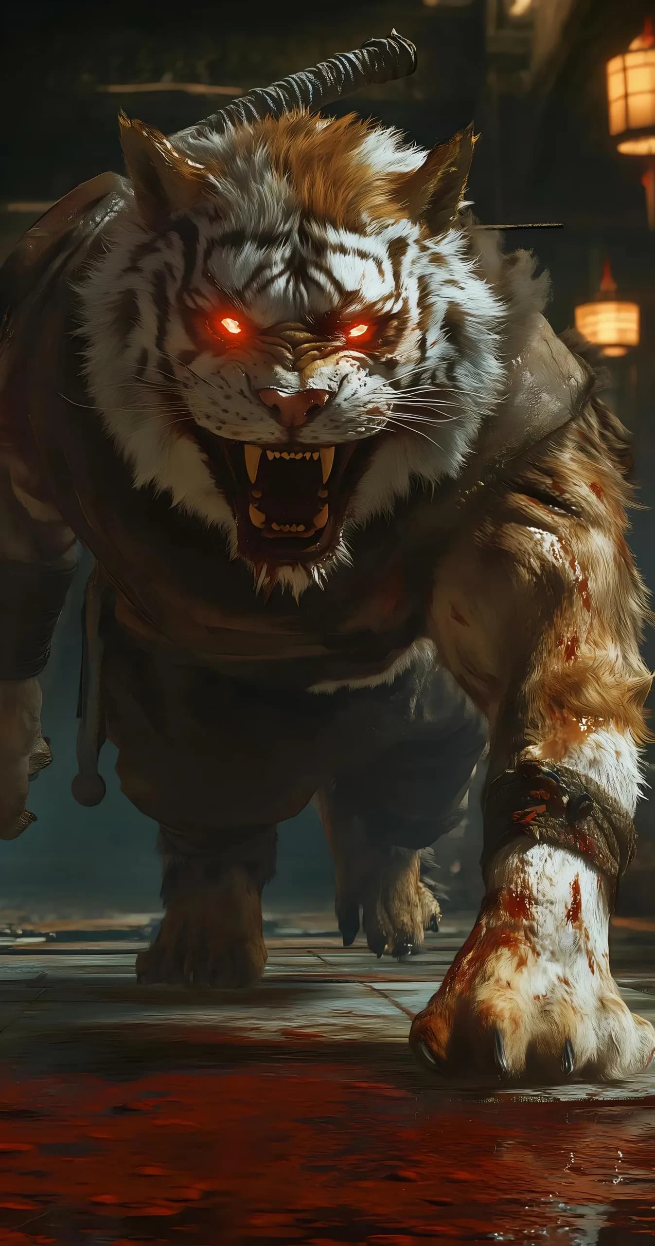 Tiger Vanguard Phone Wallpaper - Black Myth: Wukong 2K phone wallpaper
