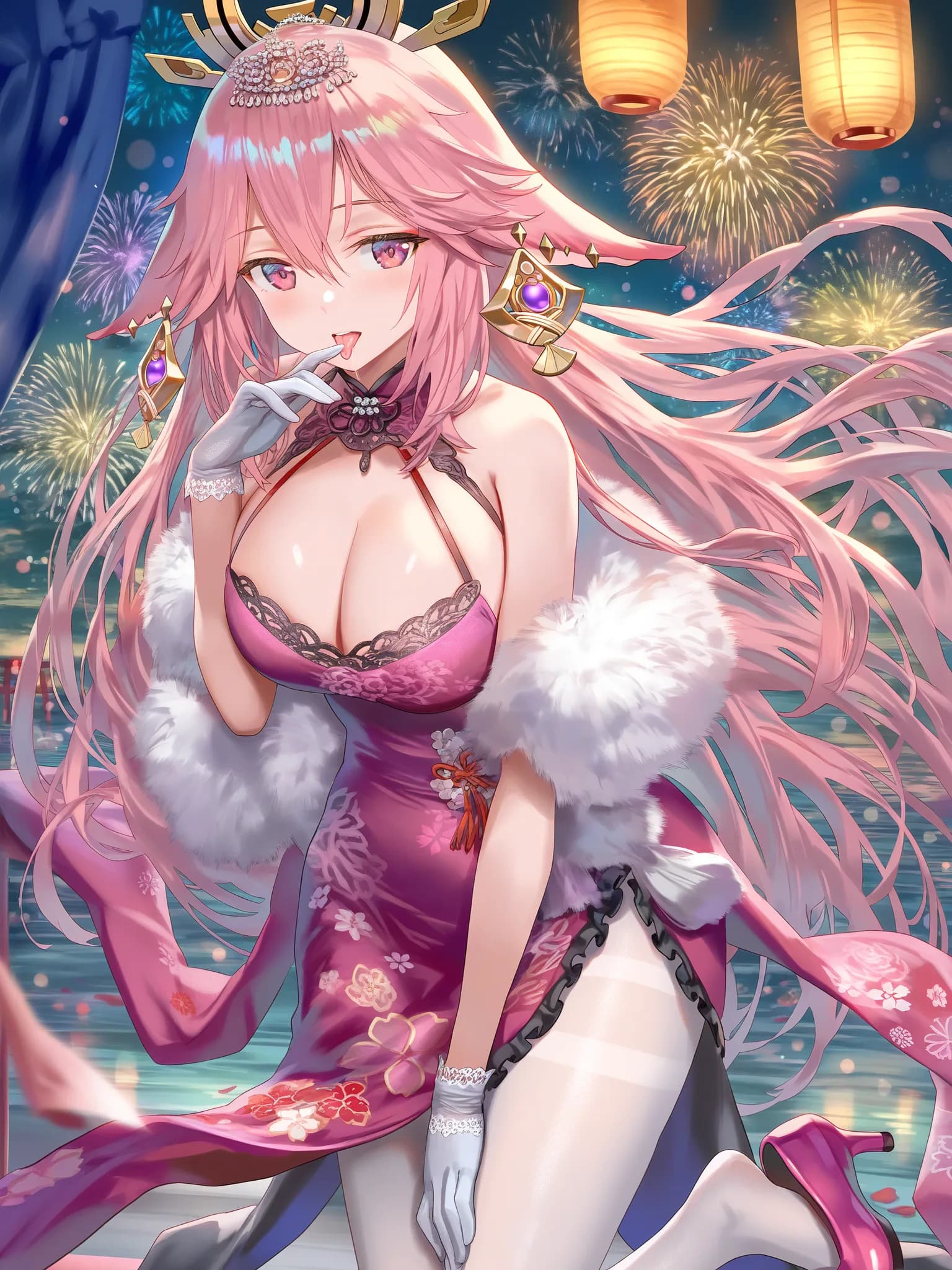 Yae Miko Phone Wallpaper - Genshin Impact FHD phone wallpaper