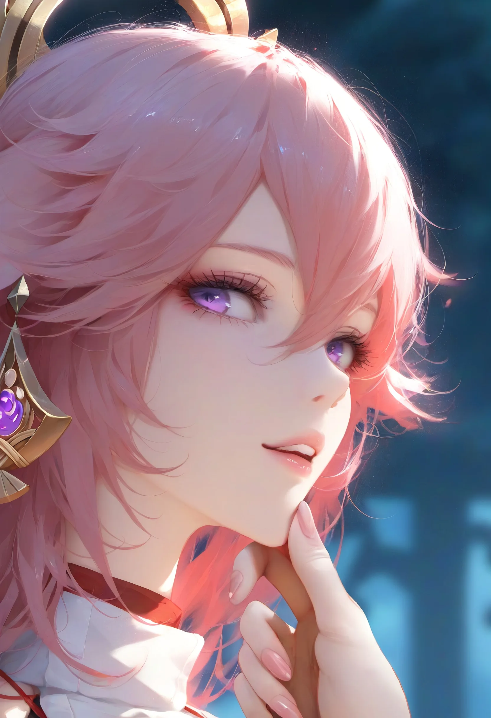Yae Miko Phone Wallpaper - Genshin Impact 2K phone wallpaper