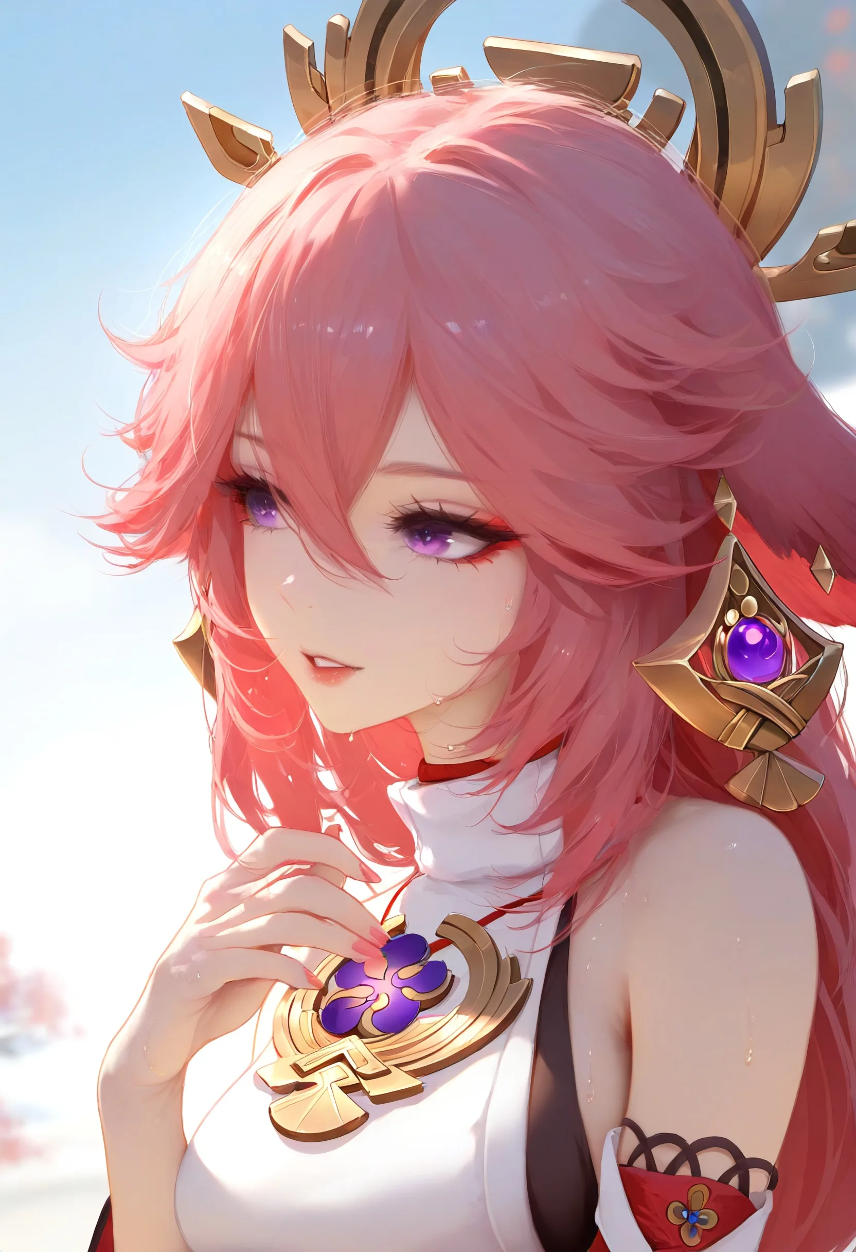 Yae Miko Phone Wallpaper - Genshin Impact 2K phone wallpaper
