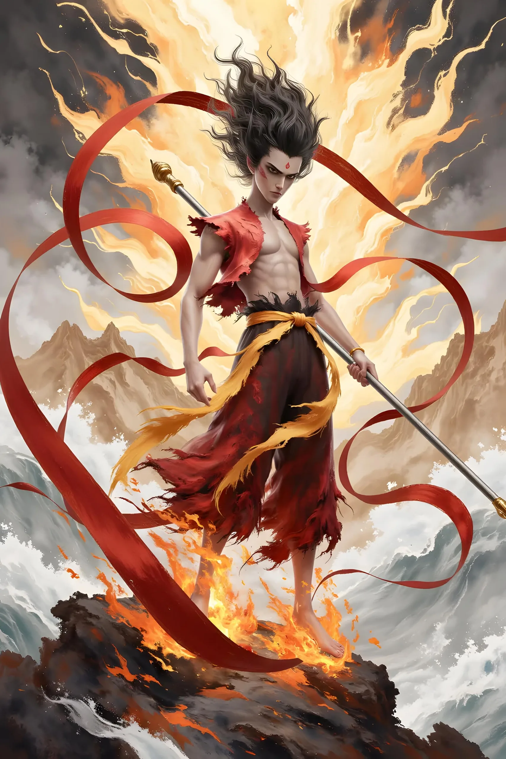 Ne Zha Phone Wallpaper - Ne Zha 2K phone wallpaper